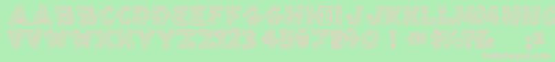 フォントSplinters – 緑の背景にピンクのフォント