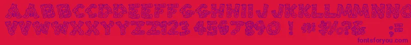 fuente Splinters – Fuentes Moradas Sobre Fondo Rojo