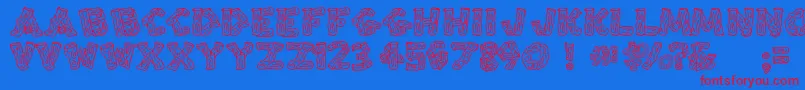 Splinters Font – Red Fonts on Blue Background