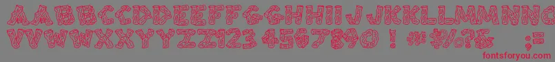 Splinters Font – Red Fonts on Gray Background