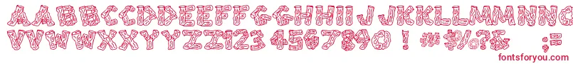 Splinters Font – Red Fonts on White Background