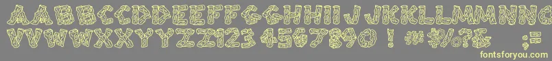 Splinters-fontti – keltaiset fontit harmaalla taustalla