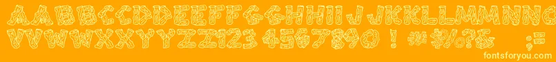 Splinters Font – Yellow Fonts on Orange Background