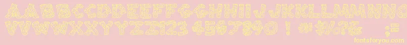 Splinters Font – Yellow Fonts on Pink Background