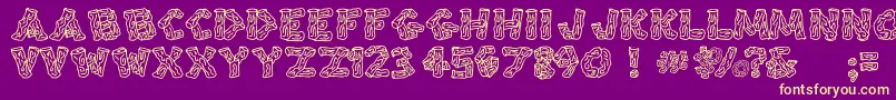 Splinters Font – Yellow Fonts on Purple Background