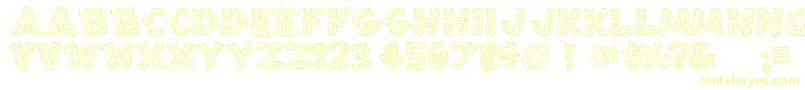 Шрифт Splinters – жёлтые шрифты