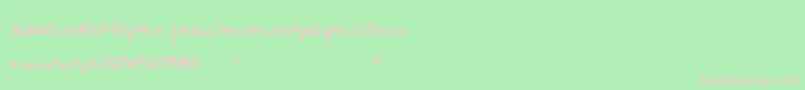 OceanCoastlines Font – Pink Fonts on Green Background