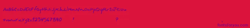 OceanCoastlines Font – Purple Fonts on Red Background