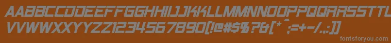 Шрифт RpmBoldItalic – серые шрифты на коричневом фоне