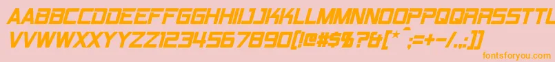 RpmBoldItalic Font – Orange Fonts on Pink Background