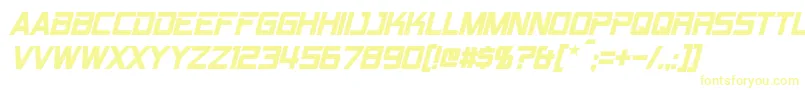 RpmBoldItalic Font – Yellow Fonts on White Background