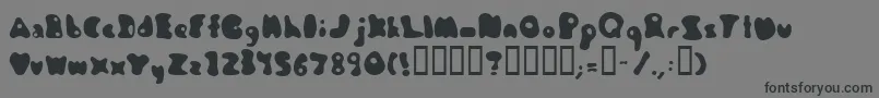 Jambotan-Schriftart – Schwarze Schriften auf grauem Hintergrund
