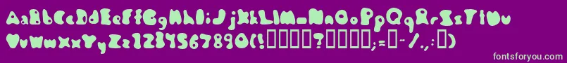 Jambotan Font – Green Fonts on Purple Background