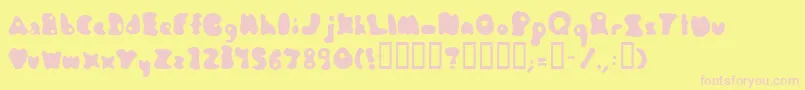 Jambotan Font – Pink Fonts on Yellow Background