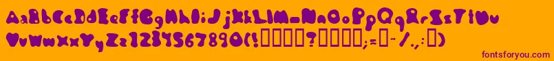 Jambotan Font – Purple Fonts on Orange Background