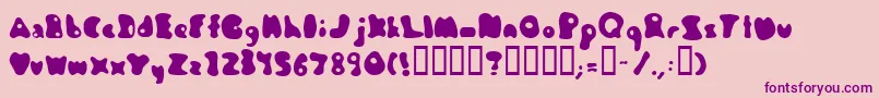 Jambotan Font – Purple Fonts on Pink Background