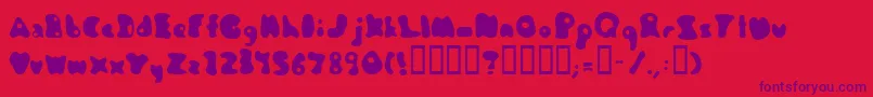 Jambotan Font – Purple Fonts on Red Background