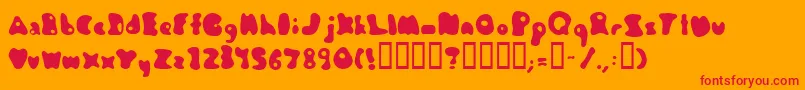 Jambotan Font – Red Fonts on Orange Background