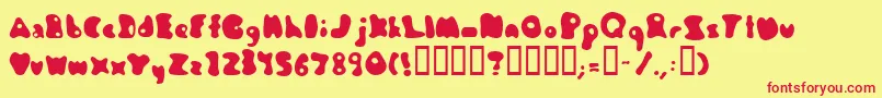Jambotan Font – Red Fonts on Yellow Background