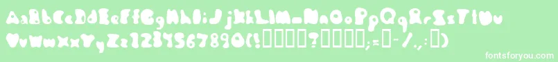 Jambotan Font – White Fonts on Green Background