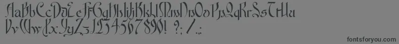 FontenayFancyKk-Schriftart – Schwarze Schriften auf grauem Hintergrund