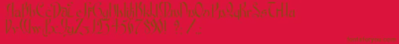 FontenayFancyKk Font – Brown Fonts on Red Background