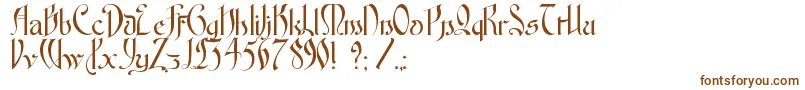 Подробнее о шрифте FontenayFancyKk Шрифт FontenayFancyKk – коричневые шрифты на белом фоне