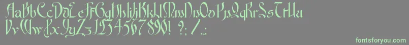 FontenayFancyKk Font – Green Fonts on Gray Background
