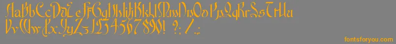 FontenayFancyKk Font – Orange Fonts on Gray Background