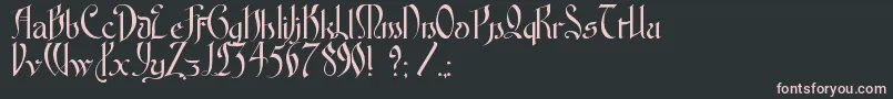 FontenayFancyKk Font – Pink Fonts on Black Background