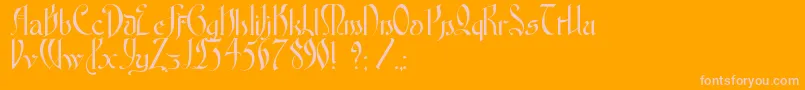 FontenayFancyKk Font – Pink Fonts on Orange Background