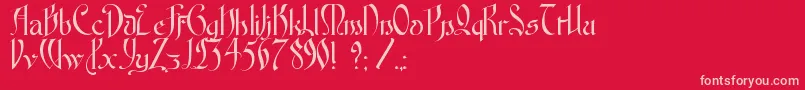 FontenayFancyKk Font – Pink Fonts on Red Background