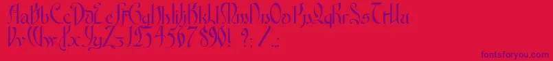 FontenayFancyKk Font – Purple Fonts on Red Background