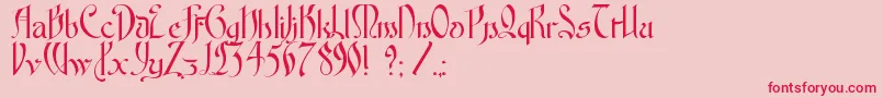 FontenayFancyKk Font – Red Fonts on Pink Background