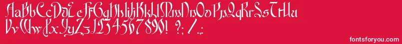 FontenayFancyKk Font – White Fonts on Red Background