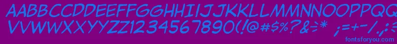 fuente JibbajabbaItalic – Fuentes Azules Sobre Fondo Morado