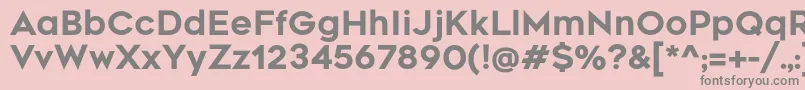 RenogareRegular-Schriftart – Graue Schriften auf rosa Hintergrund