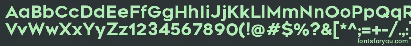 RenogareRegular Font – Green Fonts on Black Background