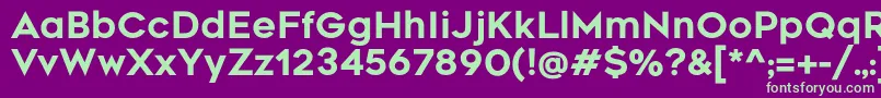 RenogareRegular Font – Green Fonts on Purple Background