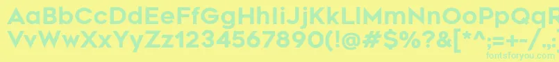 Шрифт RenogareRegular – зелёные шрифты на жёлтом фоне