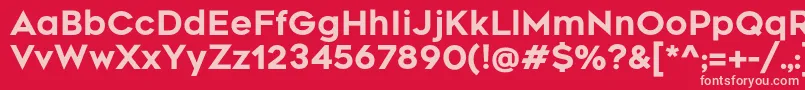 RenogareRegular Font – Pink Fonts on Red Background