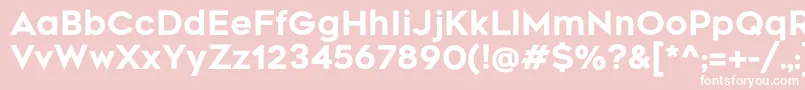 Шрифт RenogareRegular – белые шрифты на розовом фоне