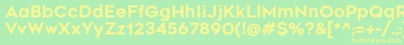 Police RenogareRegular – polices jaunes sur fond vert