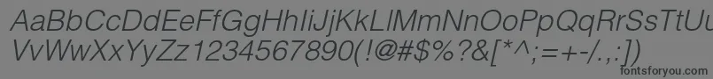 HelveticaltstdLightobl Font – Black Fonts on Gray Background