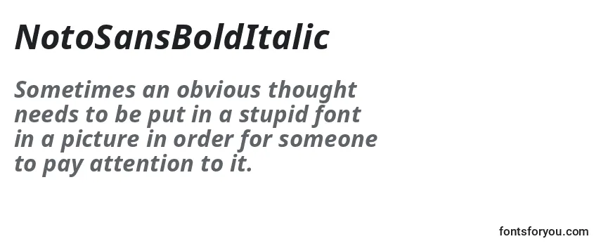 NotoSansBoldItalic Font