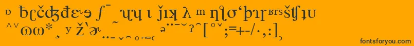 TimesPhoneticAlternate-Schriftart – Schwarze Schriften auf orangefarbenem Hintergrund