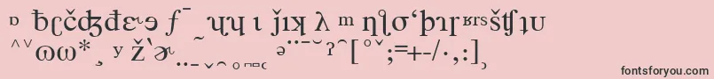 フォントTimesPhoneticAlternate – ピンクの背景に黒い文字