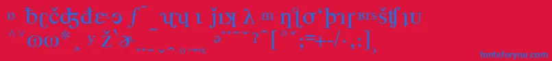 TimesPhoneticAlternate Font – Blue Fonts on Red Background