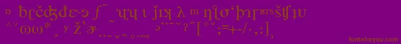 TimesPhoneticAlternate-Schriftart – Braune Schriften auf violettem Hintergrund