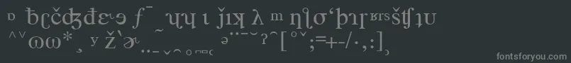 フォントTimesPhoneticAlternate – 黒い背景に灰色の文字